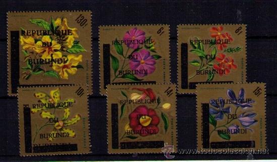 Selos: BURUNDI 1967 - FLORES  - YVERT N&ordm; 34-38+42