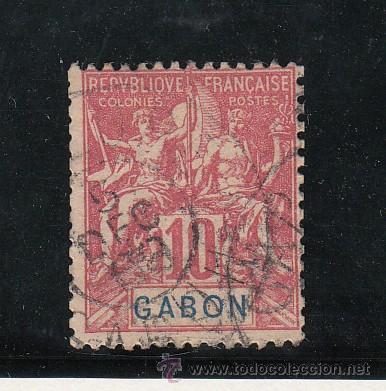 Sellos: gabon  20 usada, - Foto 1