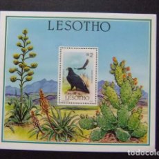 Sellos: LESOTHO 1986 FLORA Y FAUNA FLORE ET FAUNE AGUILA YVERT BLOC 34 ** MNH. Lote 90588555