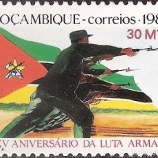 Sellos: MOZAMBIQUE 1989 IVERT 1145 *** 25º ANIVERSARIO DE LA GUERRA DE LIBERACIÓN NACIONAL