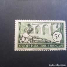 Sellos: ÁFRICA ECUATORIAL FRANCESA,1937-1940,EXPLOTACIÓN FORESTAL,SCOTT 37*,YVERT 36,NUEVO,FIJASEL,(LOTE AG). Lote 153216026
