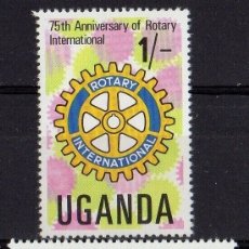 Sellos: UGANDA 1980 IVERT 244/45 * 75º ANIVERSARIO DEL ROTARY INTERNACIONAL. Lote 168200872