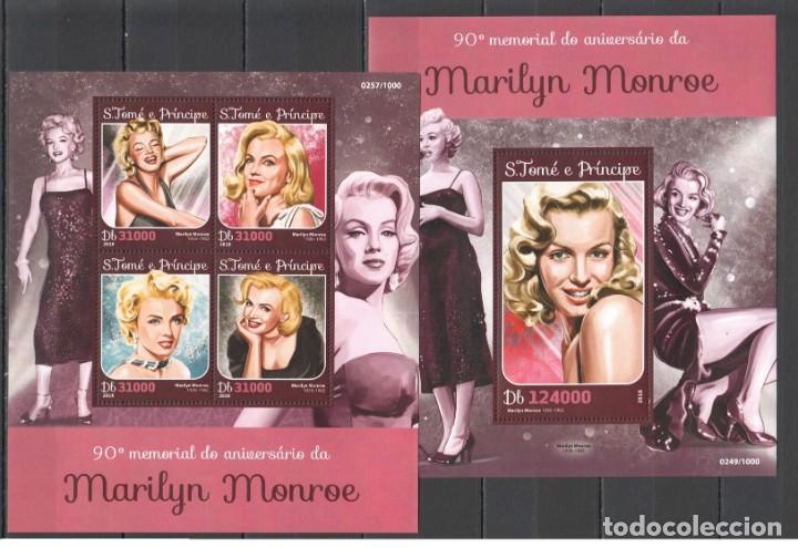 Sellos: Sto. Tome & Principe 2016 - Marilyn Monroe Official Issue souvenir set mnh