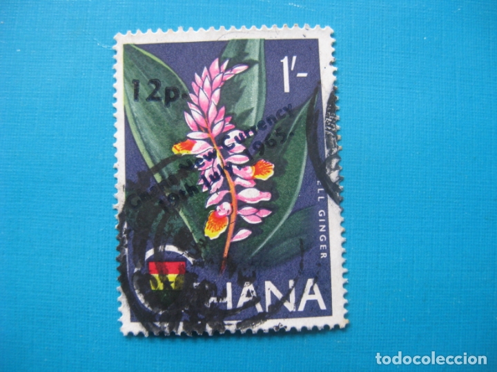 Briefmarken: ghana 1965, sello sobrecargado Yvert 207