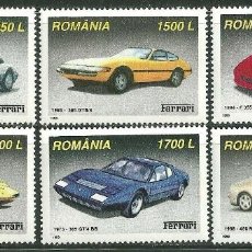 Sellos: RUMANIA 1999 IVERT 4575/80 *** AUTOMOVILES DE LA MARCA FERRARI - COCHES