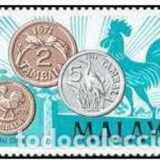 Sellos: SELLO MALAWI NUEVO, 1971, MONEDA DECIMAL KWACHA, NUMERO 144. Lote 202258700