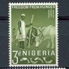 Sellos: NIGERIA 1963 IVERT 137/8 *** CAMPAÑA MUNDIAL CONTRA EL HAMBRE