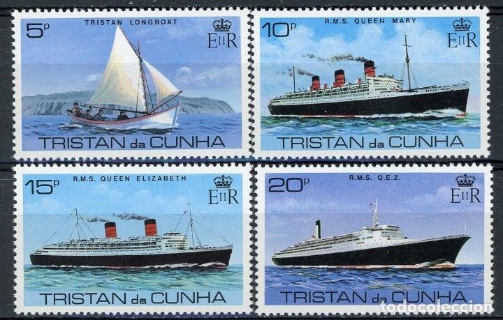 Sellos: Tristan da Cunha 1979 Ivert 256/9 *** Visita del Reina Isabel II - Barcos - Foto 1 - 214916102