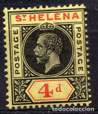Selos: ST. HELENA/1913/MH/SC#73/ REY JORGE VII / REALEZA