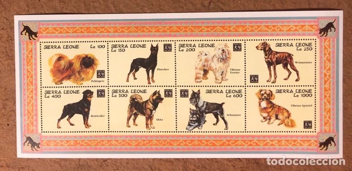 Timbres: PLIEGO SIERRA LEONA 8 SELLOS A&Ntilde;O DEL PERRO.
