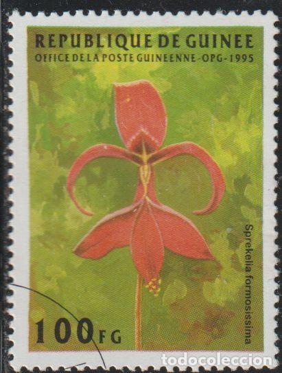 Stamps: Guinea Republica 1995 Scott 1312 Sello * Flora Flores Lirio Azteca (Sprekelia formosissima)