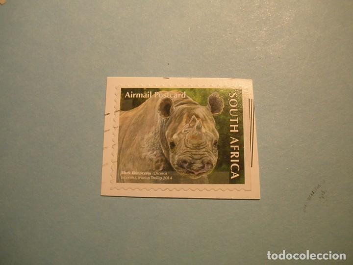 Stamps: SUDAFRICA - FAUNA, ANIMALES RINOCERONTE.