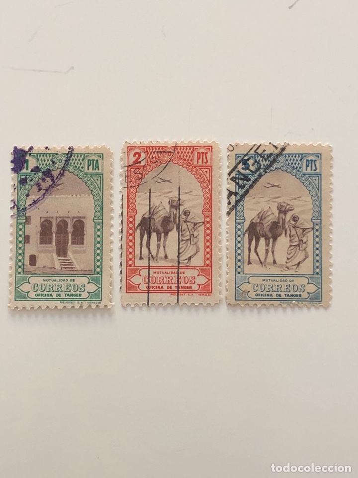 Sellos: Lote 3 sellos T&aacute;nger
