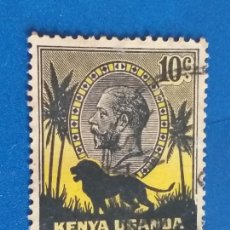 Sellos: KENYA UGANDA & TANZANIA. AÑO 1935. YVERT 48. REY JORGE V. REALEZA. ÁFRICA. FAUNA