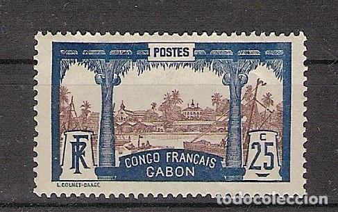 Sellos: GAB&Oacute;N 1910 - YVERT 39 ** - Foto 1