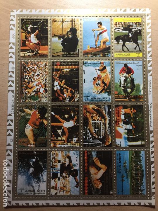 Briefmarken: LOTE DE SELLOS - JUEGOS OLIMPICOS MUNICH 1972 - AJMAN STATE - EMIRATOS ARABES UNIDOS