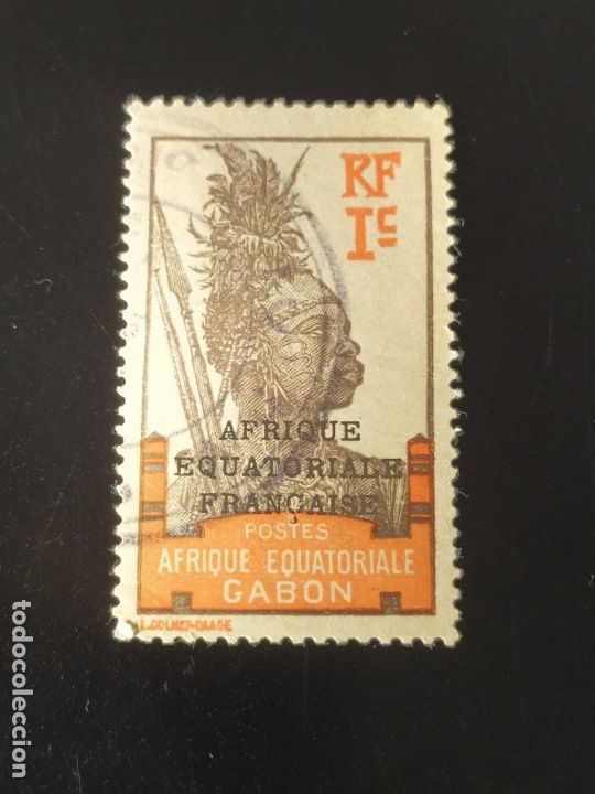 Sellos: ## Gabon usado 1910 1c ## - Foto 1