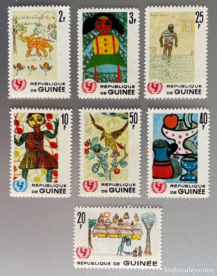 Selos: Republica de Guinea. Aniversario de UNICEF 1966