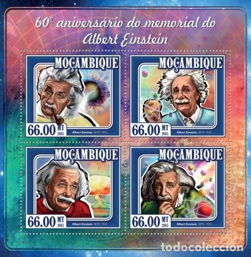 Sellos: MOZAMBIQUE 2015 SHEET MNH ALBERT EINSTEIN - Foto 1