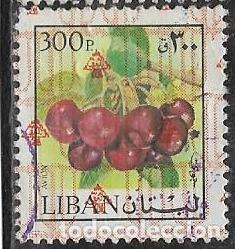 Sellos: L&Iacute;BANO A&Eacute;REO YVERT 666B, FLORA - Foto 1