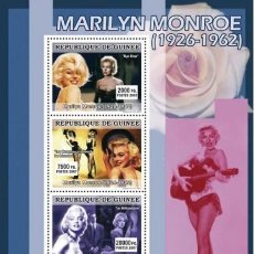 Sellos: GUINEA 2007 SHEET MNH MARILYN MONROE ACTRICES ACTRESSES ACTORES CINEMA CINE. Lote 340381363