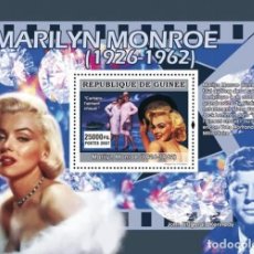 Sellos: GUINEA 2007 SHEET MNH MARILYN MONROE ACTRICES ACTRESSES CINEMA CINE KENNEDY JFK DIAMANTES MINERALES. Lote 340382308