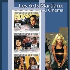 Sellos: GUINEA 2007 SHEET MNH CINE CINEMA MARTIAL ARTS ARTES MARCIALES MARTIAUX JET LI BRUCE LEE UMA THURMAN. Lote 340383198