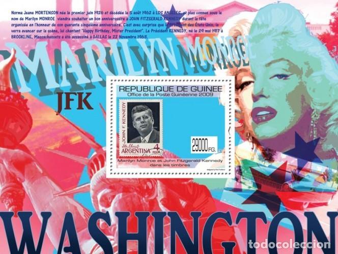 Timbres: GUINEA 2009 SHEET MNH STAMPS ON STAMPS TIMBRES SUR TIMBRES MARILYN MONROE KENNEDY JFK PRESIDENTES