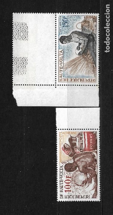 Briefmarken: ALTO VOLTA 1968/69, SERIE CORREO A&Eacute;REO &rdquo; ARTESANIA &rdquo;. MNH.