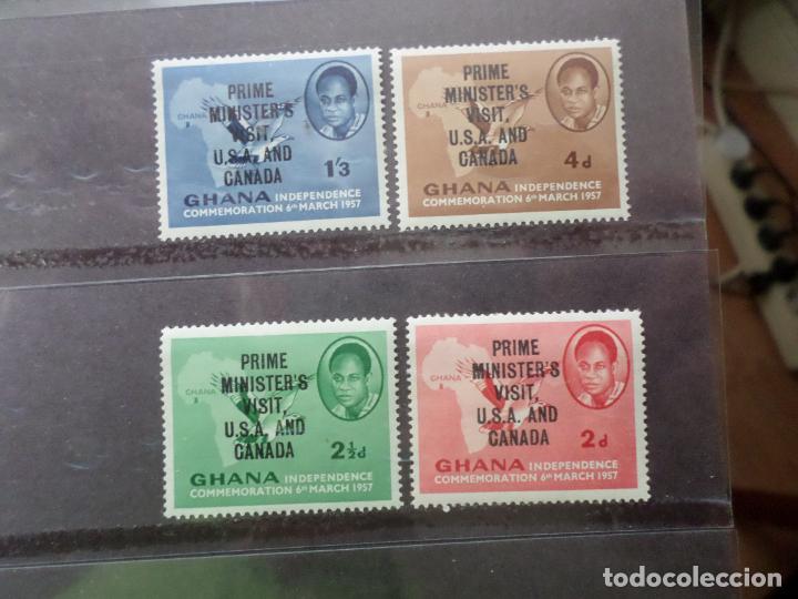 Selos: *ghana, 1958, visita del presidente nkrumah a EEUU y canada, Yvert 25/28