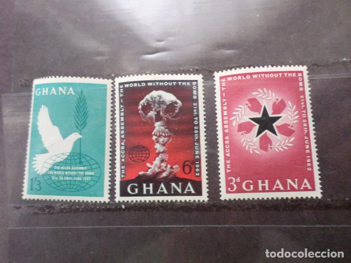 Sellos: *ghana, 1962, conferencia en accra contra las armas nucleares, Yvert 107/09