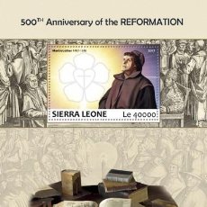 Sellos: SIERRA LEONE 2017 SHEET MNH MARTIN LUTHER PROTESTANT REFORMER LUTERO REFORMADOR PROTESTANTE REFORME. Lote 401944449