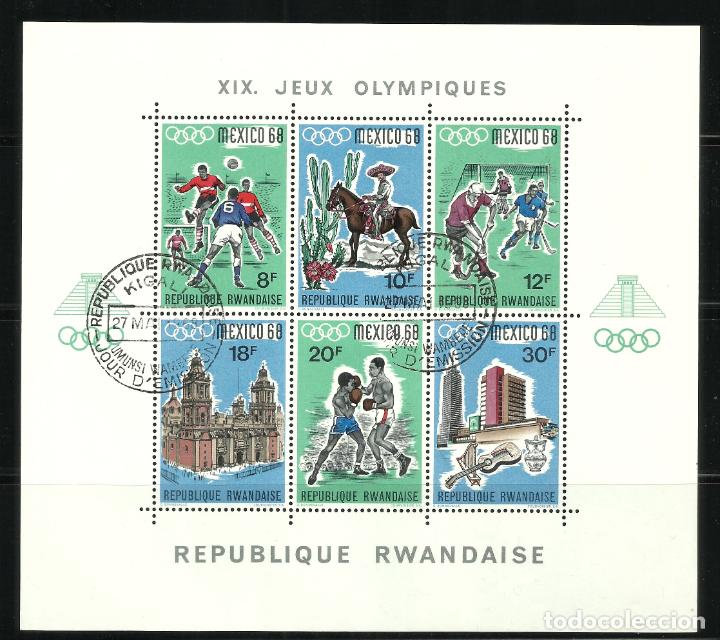 Sellos: Ruanda, 1968, Mi. block 13A - Foto 1