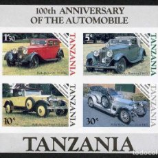 Sellos: TANZANIA 1985 SHEET MNH IMPERF COCHES CLASICOS AUTOMOVILES CARS VOITURES AUTOMOBILES AUTOMOBILI. Lote 363218825