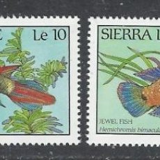 Sellos: SIERRA LEONE 1988 SERIE 4 STAMPS MNH FAUNA MARINA FISHES PECES POISSONS PESCI FISCHEN MARINE LIFE. Lote 364352956