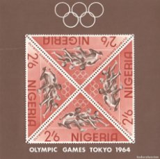 Sellos: HB340 - NIGERIA 1964 - YVERT HB 4 ** NUEVO SIN FIJASELLOS- DEPORTES. J.OLÍMPICOS TOKIO. Lote 365764411