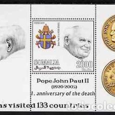 Sellos: SOMALIA 2005 SHEET MNH POPE JOHN PAUL II PAPE JEAN PAUL II PAPA JUAN PABLO II. Lote 365879086