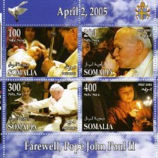 Sellos: SOMALIA 2005 SHEET MNH POPE JOHN PAUL II PAPE JEAN PAUL II PAPA JUAN PABLO II. Lote 365880781