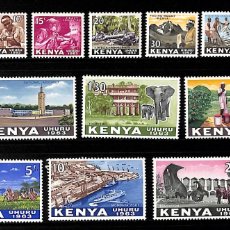 Sellos: KENYA, 1963 YVERT Nº 1 / 14 /**/, SIN FIJASELLOS. Lote 374083694