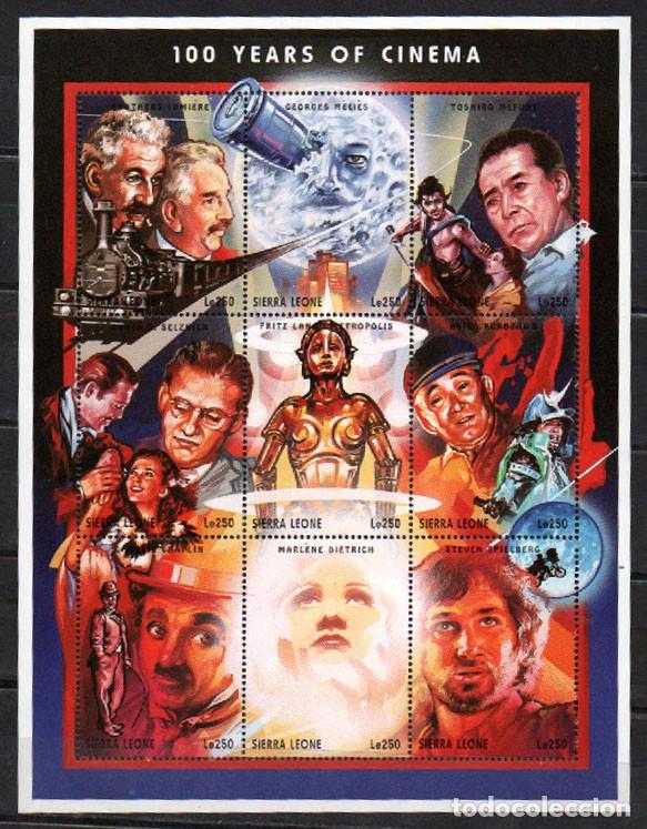 Briefmarken: Sierra Leona 2535/43, Centenario del cine, Hoja Bloque, nueva***