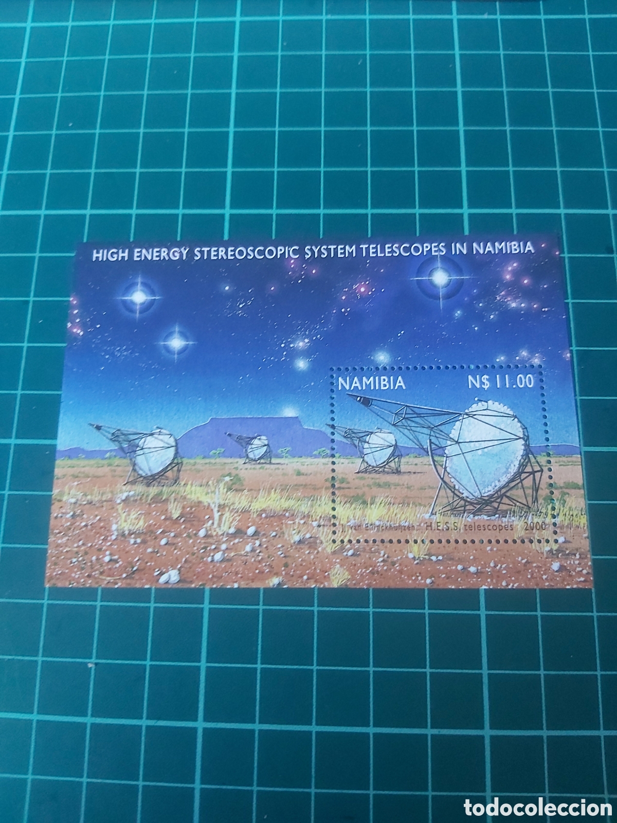 Stamps: Energ&iacute;a solar stereiscopic namibia hoja bloque nuevo 2000 paisajes
