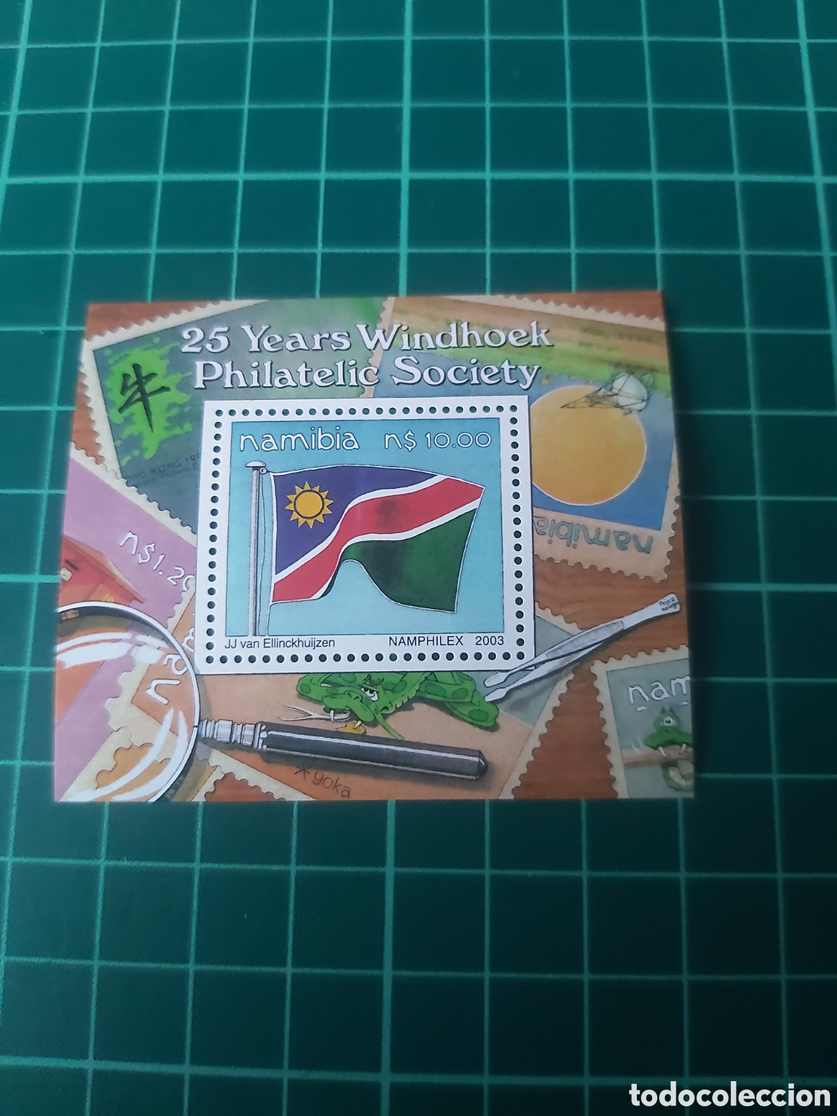 Stamps: Namibia &Aacute;frica serie completa nuevo hoja bloque nuevo 2003 sociedad filatelica banderas namohilex