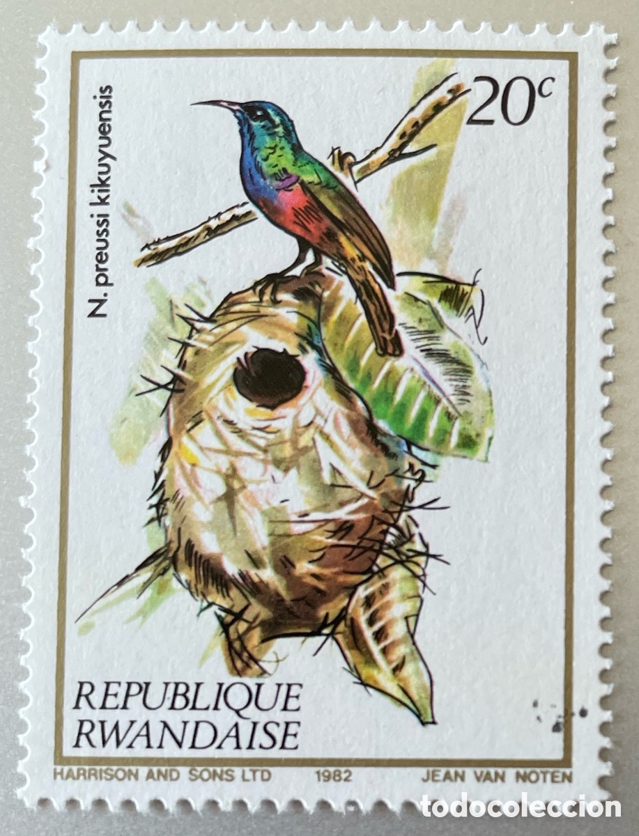 Sellos: Rwanda. Ruanda. Aves 1983 - Foto 1