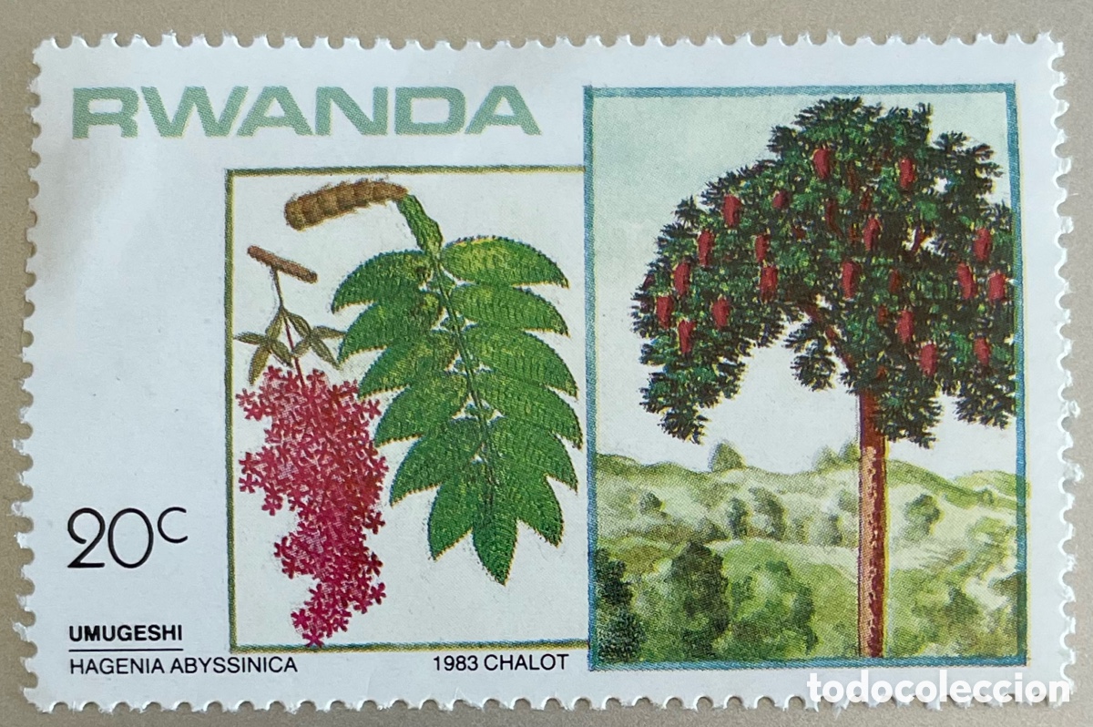 Sellos: Ruanda. &Aacute;rboles. 1984 - Foto 1