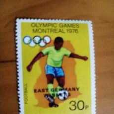 Sellos: GHANA - VALOR FACIAL 30 P - OLYMPIC GAMES MONTREAL 1976 - FUTBOL.. Lote 401130384