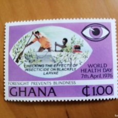 Sellos: GHANA - VALOR FACIAL 1.00 WORLD HEALTH DAY 1976. Lote 401142819