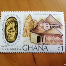Sellos: GHANA - VALOR FACIAL 1 - LAGOS NIGERIA 1977. Lote 401143824