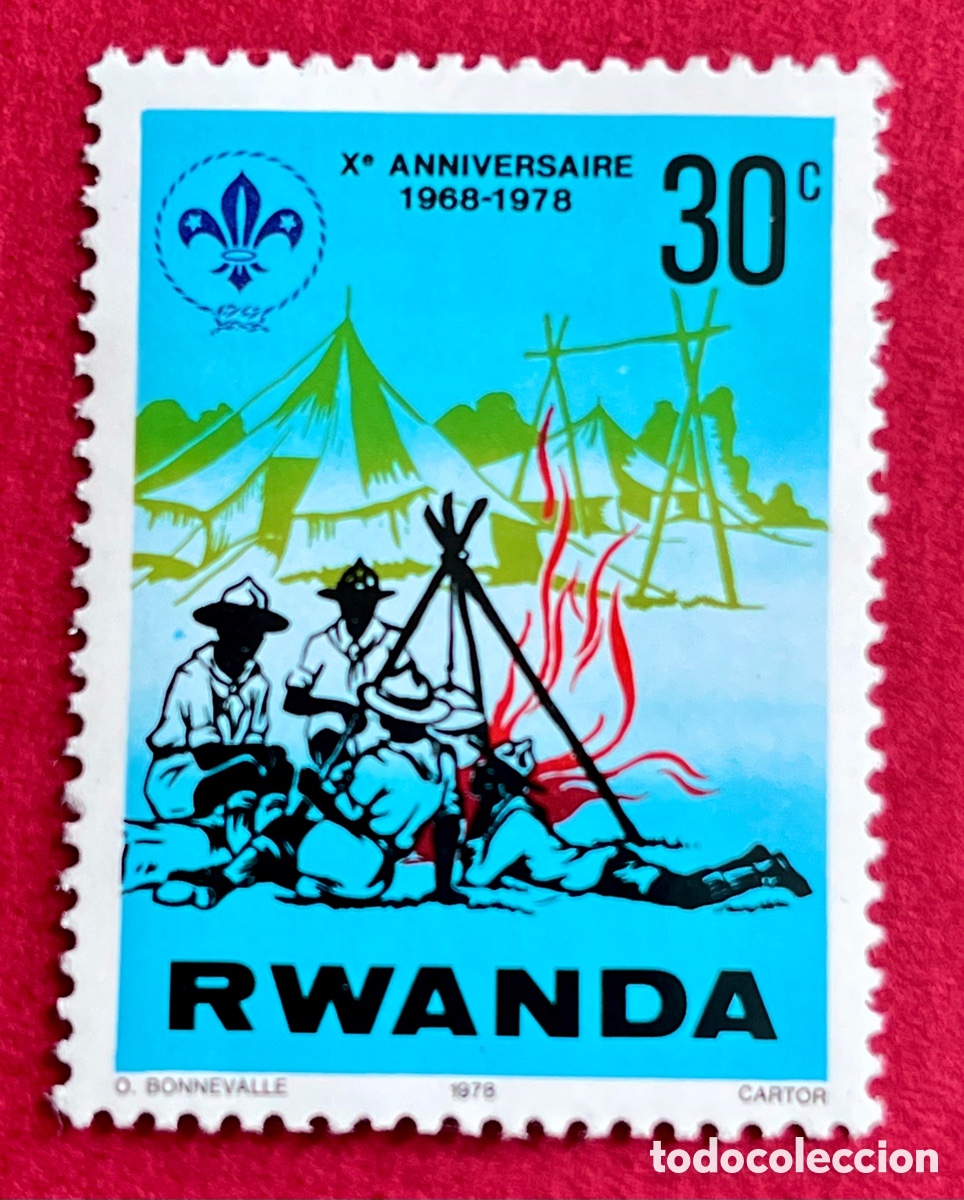 Sellos: Sello Ruanda, 1978. Boy Scouts - Foto 1
