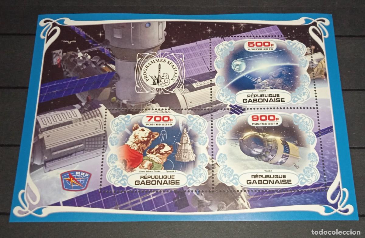 Sellos: GABON 2019 SHEET MNH BELKA STRELKA ESPACIO SPACE PROGRAMS ESPACE PROGRAMAS ESPACIALES SOVIETICOS - Foto 1