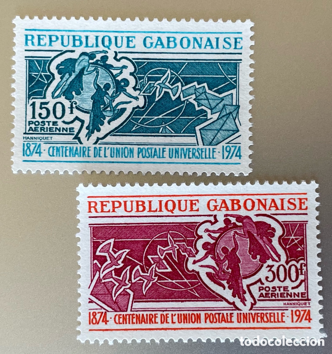 Sellos: Gabon. Centenario UPU. 1974 - Foto 1